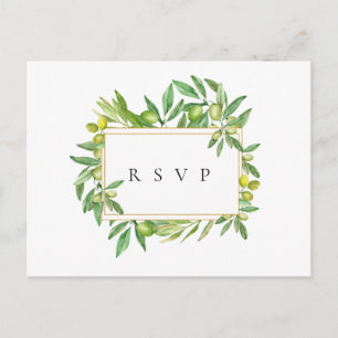 Invitation Carte Postale Toscane Frame Mariage RSVP Song Request