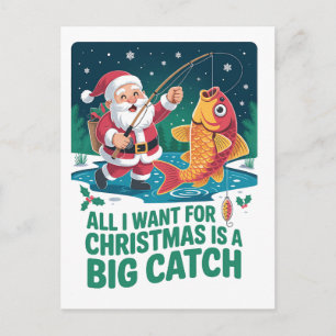 Invitation Carte Postale Tout ce que je veux pour Noël est une grosse prise