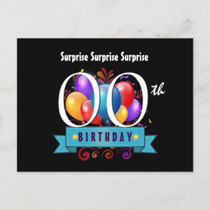 Invitation Carte Postale Toute année SURPRISE Anniversaire Ballons de fête 