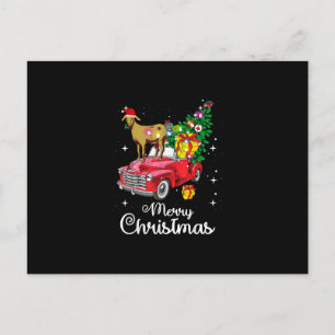 Invitation Carte Postale Trajets de chèvre camion rouge Noël Pyjama