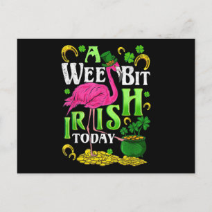 Invitation Carte Postale Un petit peu irlandais aujourd'hui Flamant de la S