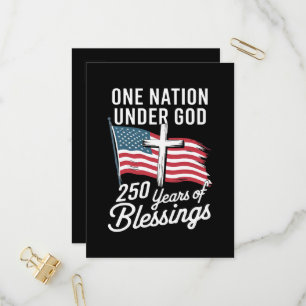 Invitation Carte Postale Une nation sous Dieu 250 ans