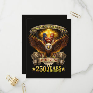 Invitation Carte Postale Une nation sous Dieu 250 ans de bénédictions 