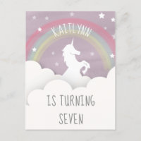Unicorn Rainbow Nuages étoiles Anniversaire