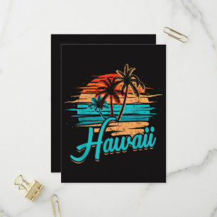 Invitation Carte Postale Vacances tropicales à Hawaii îles Hawaïennes