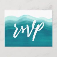 Vague de peinture à l'eau bleue | RSVP