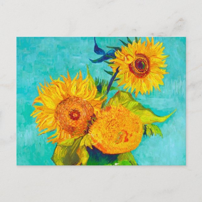 Invitation Carte Postale Van Gogh Sunflowers (Devant)