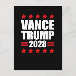 Invitation Carte Postale Vance Trump Election présidentielle 2028 Politique