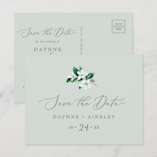 Invitation Carte Postale Végétation boisée   Mention Enregistrer la date Ca