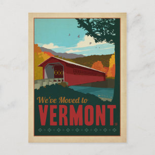 Invitation Carte Postale Vermont   Nous avons déménagé