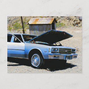 Invitation Carte Postale Vieux Chevrolet Impala abandonné
