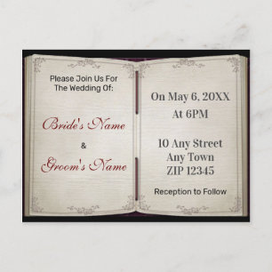 Invitation Carte Postale Vintage Journal Victoria Book Scrapbook Mariage