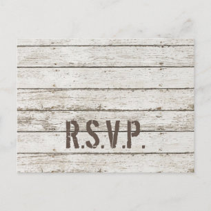 Invitation Carte Postale vintage rustique grange en bois grange mariage RSV