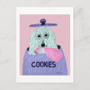 Invitation Carte Postale Voleur de biscuits Caniche 