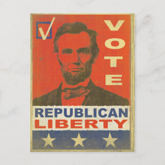 Invitation Carte Postale Vote vintage Parti Républicain Élection 2016 Postc