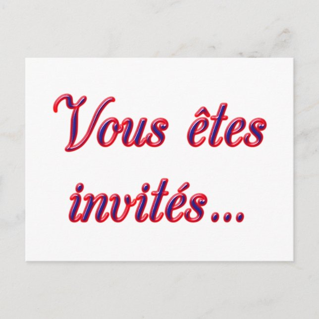 Invitation Carte Postale Vous Êtes Invité (Devant)