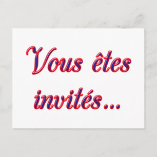 Invitation Carte Postale Vous êtes invités