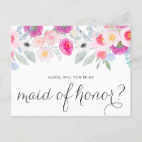 Vous serez ma femme d'honneur, un bel anémone rose