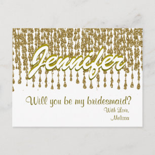 Invitation Carte Postale Vous serez mon regard de parties scintillantes
