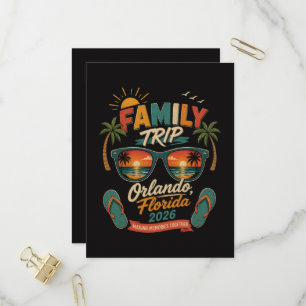 Invitation Carte Postale Voyage en famille Orlando Floride 2026