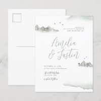 Watercolor Mountains Outdoor Destination Mariage