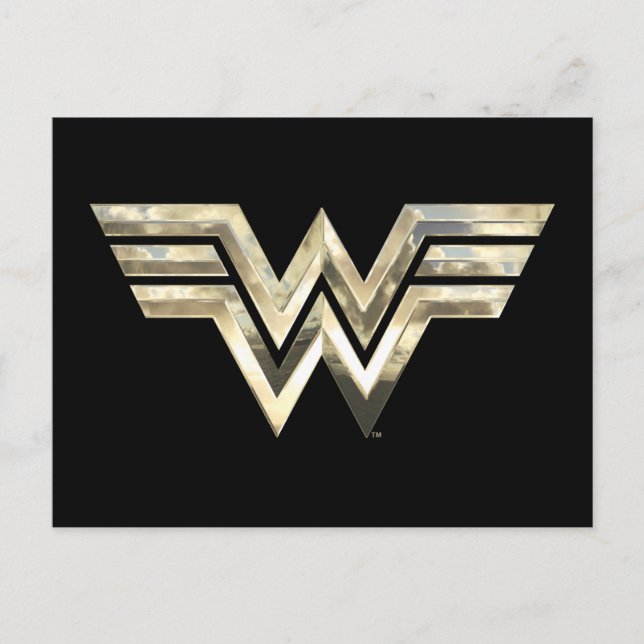 Invitation Carte Postale WW84 | Logo de Golden Wonder Woman (Devant)