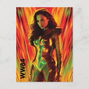 Invitation Carte Postale WW84   Rouge-Orange Wonder Woman Kaleidoscope