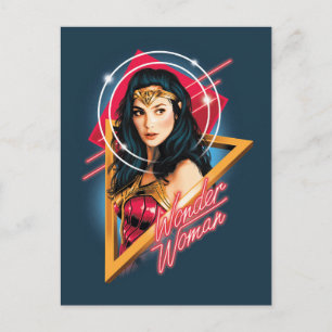 Invitation Carte Postale WW84   Wonder Woman Insigne de personnage Rétrowav