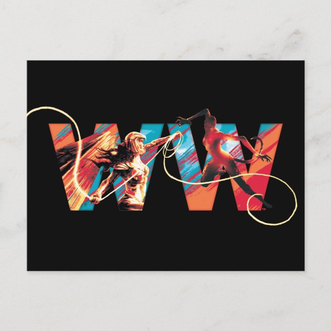 Invitation Carte Postale WW84 | Wonder Woman Vs. Le Logo De Cheetah WW (Devant)