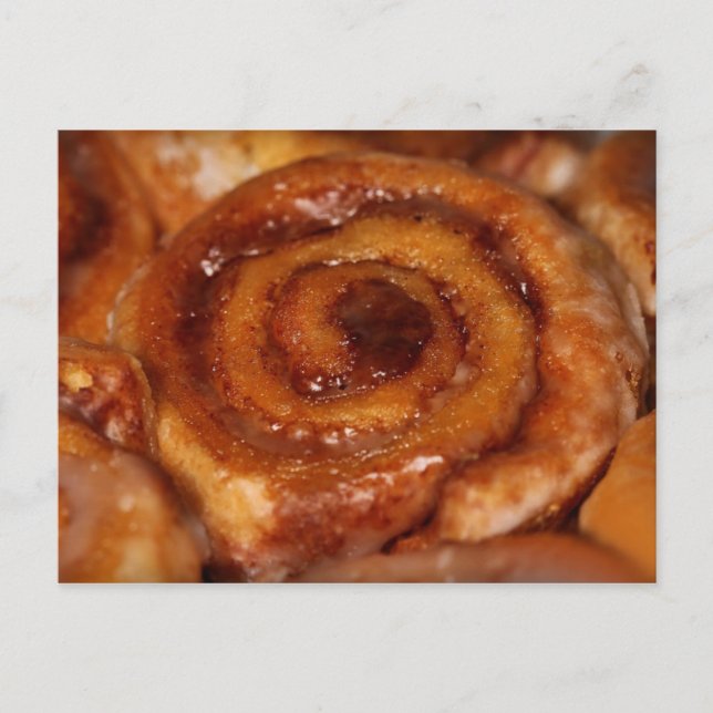 Invitation Carte Postale Yummy Cinnamon Roll Stick Buns Bake Vente (Devant)