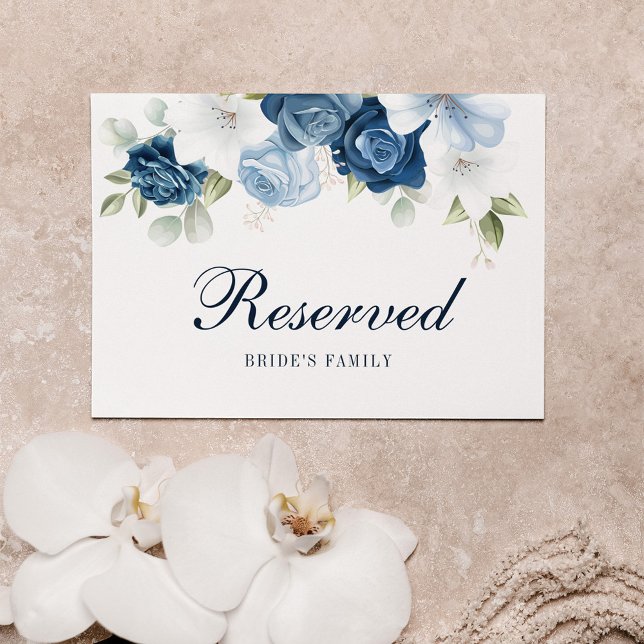 Invitation Carte-symbole Floral Dusty Blue Eucalyptus réservé (Créateur téléchargé)