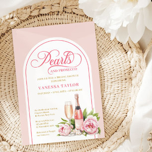 Invitation Carton de Baby Shower Perles Intemporelles et Pros