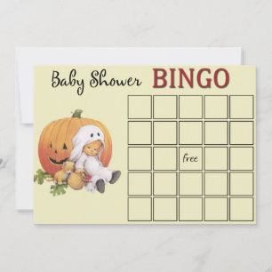 Invitation Carton de Bingo Baby Shower Halloween