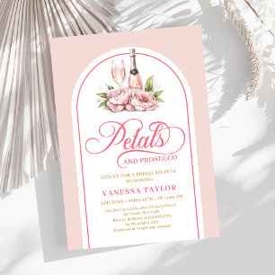 Invitation Carton de mariage aquarelle au pétale élégant et p