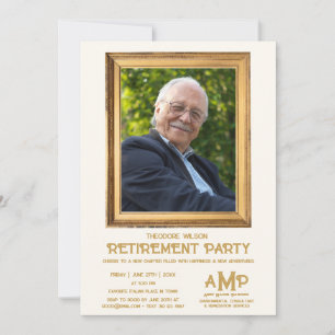 Invitation Carton de Photo Vintage pour la Fête de Retraite