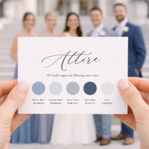Carton de tenue de mariage bleu poussiéreux