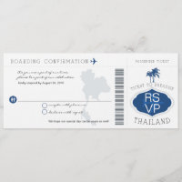 Carton d'embarquement RSVP pour l'invitation au ma