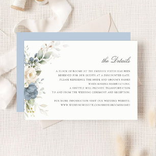 Invitation Carton d'insertion de détails de mariage à la verd