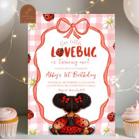 Carton d'invitation 1er anniversaire coccinelle ro