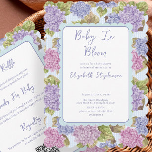 Invitation Carton d'invitation à la baby shower Double Face B