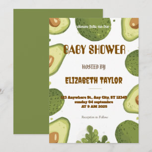 Invitation Carton d'invitation à la baby shower sur le thème
