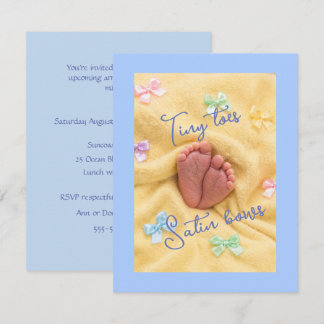 Invitation Carton d'invitation à la baby shower Tiny Toes Sat