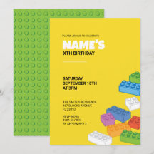 Carton d'invitation à la fête des Blocs de Constru