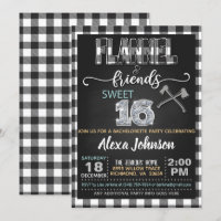 Carton d'invitation à la fête Flannel & Friends - 