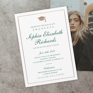Invitation Carton d'invitation à la remise des diplômes avec 
