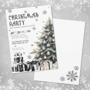 Invitation Carton d'invitation à la soirée de Noël d'hiver no