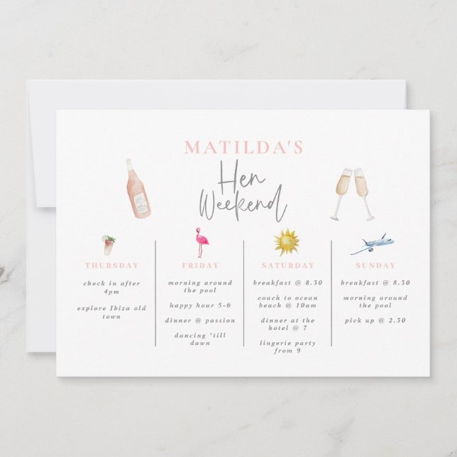 Invitation carton d'invitation à l'aquarelle pour enterrement (Devant)