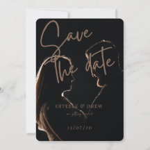 Carton d'invitation à sauvegarder la date avec sil