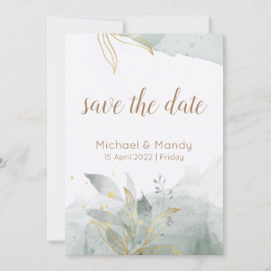 Invitation Carton d'invitation à sauver la date botanique à l