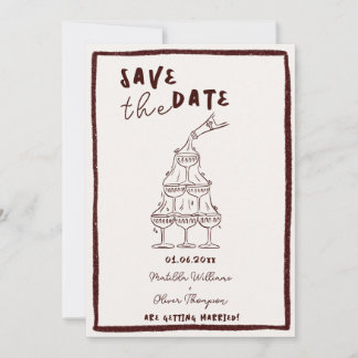 Invitation Carton d'invitation à save the date Vin Chaud Fant